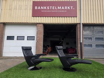 FSM Relax Smile relax fauteuils zetel zwart leer de sede, Huis en Inrichting, Zo goed als nieuw, Leer, Design