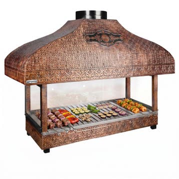 GGM Gastro | Koperen barbecue - 1000mm - glazen hitteschild, Verzenden, Nieuw, Overige typen