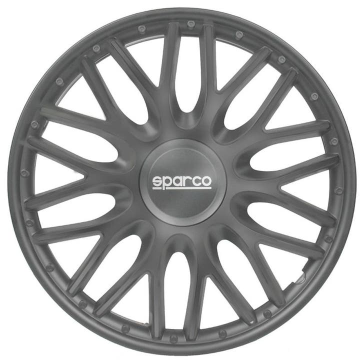 4-Delige Sparco Wieldoppen  Roma 16-inch grijs, Auto diversen, Wieldoppen, Verzenden