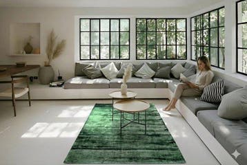 Luxe groene Gabbeh - Vloerkleed - 180 cm - 120 cm -, Nieuw