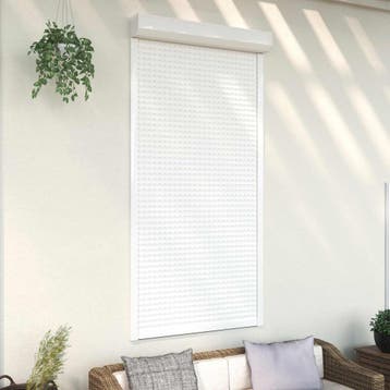 vidaXL Roljaloezie Wit 110 x 220 cm Aluminium en, Doe-het-zelf en Verbouw, Verzenden, Nieuw