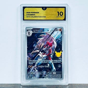 Pokémon Graded card - Lycanroc 138 - 30th Anniversary –, Nieuw