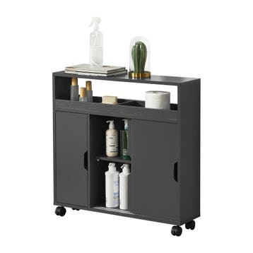 [en.casa] Badkamerkast Lumijoki niskast op wielen 71x70x20 c, Verzenden, Nieuw