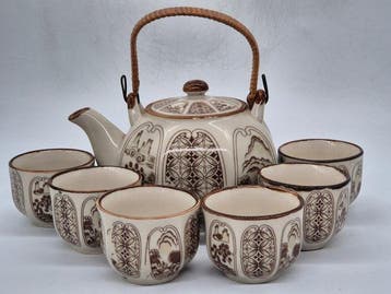 Stoneware – Tee-Service – Asiatisches Steinzeug-Tee-Service
