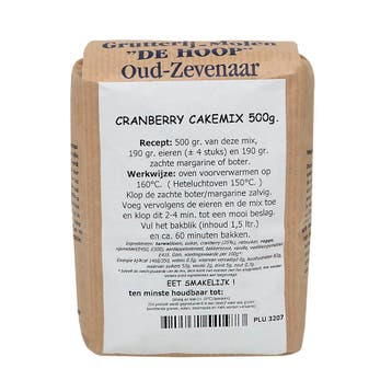 Molen de Hoop Cranberry cakemix 500gr, Verzenden, Nieuw