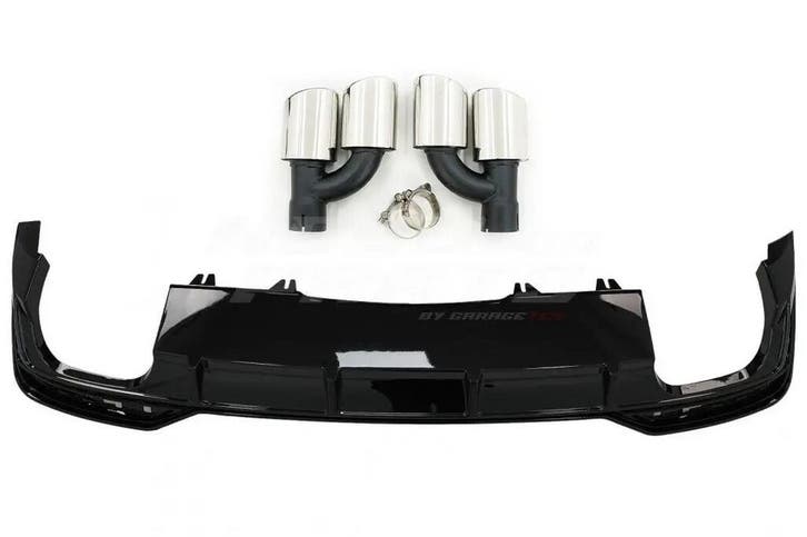 Diffuser With Black Exhaust Tips Voor Audi A5 S Line/S5 F5, Auto-onderdelen, Carrosserie en Plaatwerk, Ophalen of Verzenden