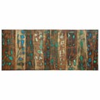 vidaXL Hoofdbord 120 cm massief gerecycled hout meerkleurig, Verzenden, Nieuw, Hout