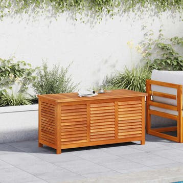 vidaXL Tuinbox met jaloezieën 113x50x56 cm massief, Verzenden, Nieuw