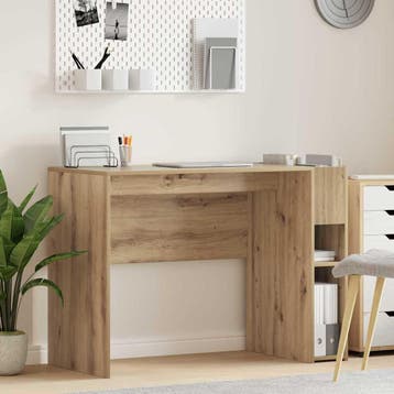 vidaXL Bureau Artisan Eiken Bewerkt hout 109 x 50 x 78 cm, Verzenden, Nieuw