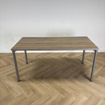 Eromes kantinetafel 160x80 cm, midden eiken - grijs, Ophalen of Verzenden, Gebruikt, Bureau