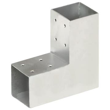 vidaXL Paalverbinding L-vorm 71x71 mm gegalvaniseerd metaal, Verzenden, Nieuw