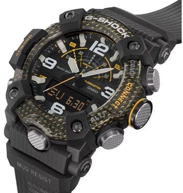 Casio - G-SHOCK MUDMASTER Carbon Core Guard – Black × Yellow, Nieuw