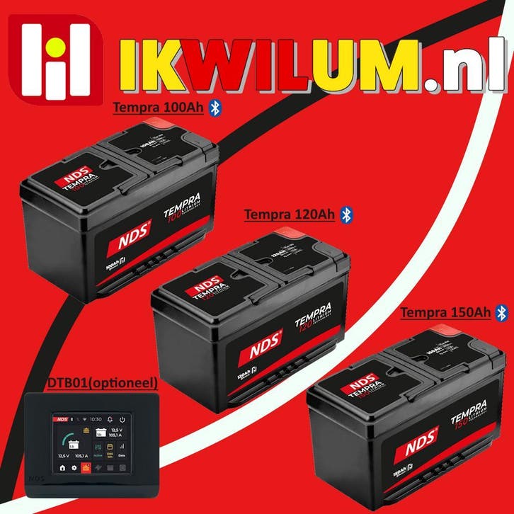 NDS Tempra lithium accus altijd scherp geprijsd!, Caravans en Kamperen, Camper-accessoires, Nieuw, Ophalen of Verzenden