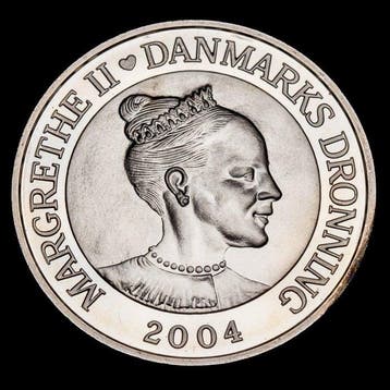 Denemarken. Margrethe II. 200 Kroner 2004 - Celebrar la boda