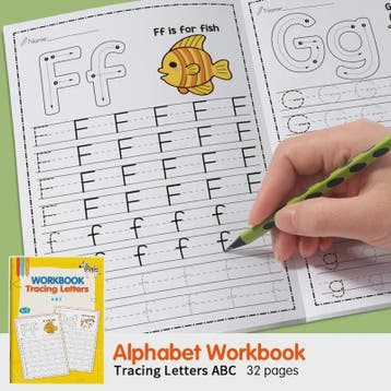 Alfabet Oefenboek voor Kinderen: Leren Schrijven, Kleuren en, Verzenden