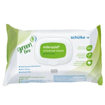 Mikrozid universal wipes green line 114 stuks, Verzenden, Nieuw