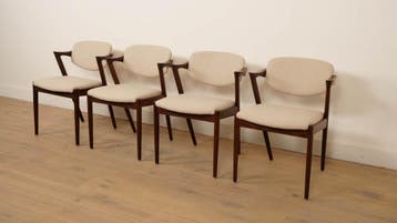 Set van 4 eetkamerstoelen | Kai Kristiansen | Z-chair -, Ophalen of Verzenden, Nieuw