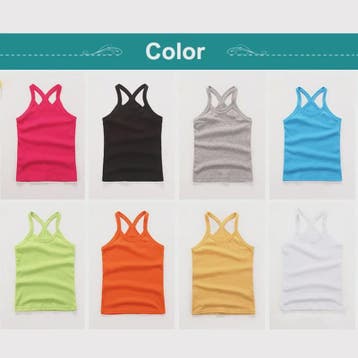 Zomers Katoenen Meisjes Hemdje Mouwloos Effen Kleur T-shirt, Kinderen en Baby's, Kinderkleding | Maat 128, Verzenden, Nieuw