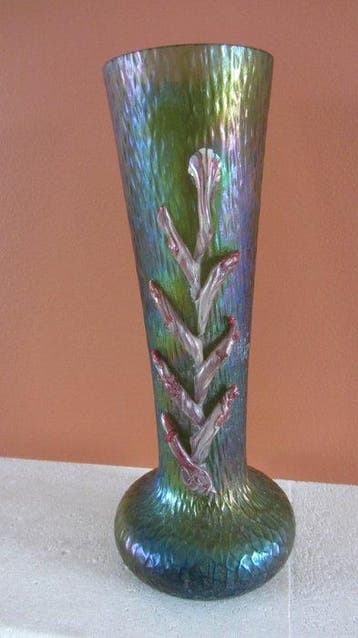 Wilhelm Kralik Sohn - Vaas - Glas - iriserend glas, Antiek en Kunst, Antiek | Glas en Kristal