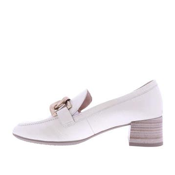 2dekans | Gabor Pumps Wit Lakleer – Hakhoogte 4 cm - 38.5, Wit, Gabor, Ophalen of Verzenden, Zo goed als nieuw