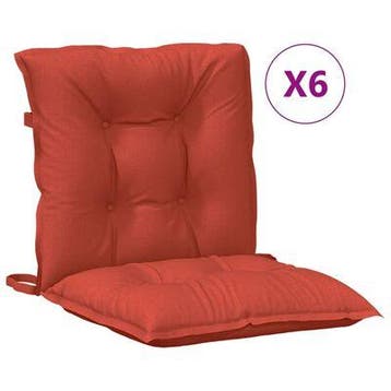 VidaXL stoelkussens, set van 6, rood, 100 x 50 cm, Ophalen, Nieuw