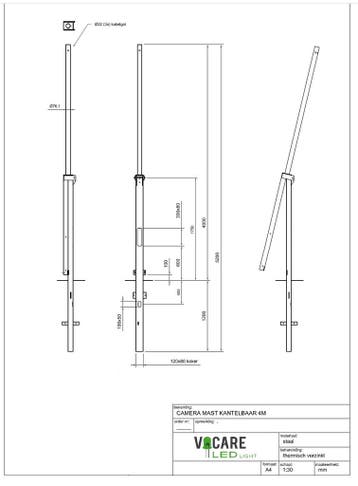Kantelbare Cameramast – 4 Meter Hoog | Thermisch Verzink..., Nieuw