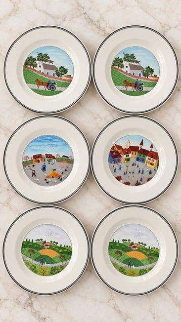 Villeroy & Boch - 6 Assiettes creuses décoratives « Design