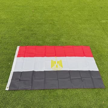 Egyptische Vlag 150x90cm met Adelaar - Duurzaam Polyester vo, Verzenden, Nieuw