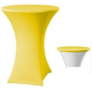 Statafelrok rond 80/85 cm en topcover Samba geel - tafelhoes, Ophalen of Verzenden, Nieuw in verpakking, Horecatextiel