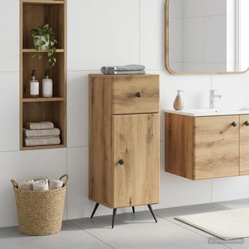 vidaXL Badkamer Opbergkast BREDA Artisanaal eiken 30 x 31 x, Verzenden, Nieuw