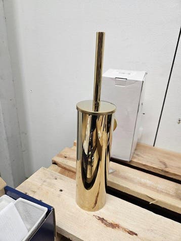 Toiletborstel met Wandhouder BWS Dorado Goud, Ophalen of Verzenden, Nieuw, Bad