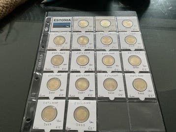 Estland. 2 Euro 2011/2022 (17 stuks) (Zonder minimumprijs)