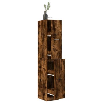 vidaXL Apothekerskast 30x41x174,5 cm bewerkt hout gerookt, Huis en Inrichting, Kasten | Overige, Verzenden, Nieuw