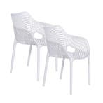 Garden Impressions Air XL kunststof tuinstoel wit - set van, Tuin en Terras, Tuinsets en Loungesets, Verzenden, Nieuw
