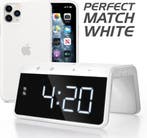 Caliber HCG019QI-WA - Wekker met draadloos laden - White, Verzenden, Nieuw