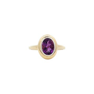 Ring met amethist 9 kt, Ophalen of Verzenden, Nieuw