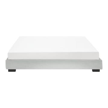 Houten bed Laag kunstleer met bedbodem 140x200 cm wit, Huis en Inrichting, Slaapkamer | Bedden, Verzenden, Nieuw