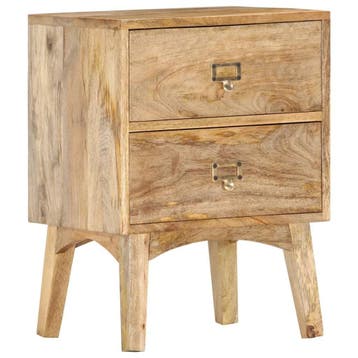Massief Houten Nachtkastje - 55cm hoog | Laatste Stuk!, Gebruikt, Minder dan 45 cm, Hout, 55 tot 70 cm