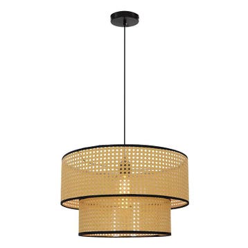 Rotan hanglamp bruin, Kirsten, Ophalen of Verzenden, Nieuw, Overige materialen, Landelijk