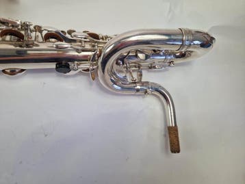 prachtige verzilverde Selmer Mark VI bariton saxofoon, Ophalen, Nieuw, Bariton, Met koffer