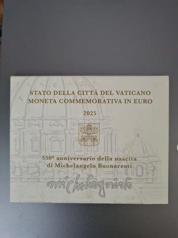 Vaticaan. 2 Euro 2025 Michelangelo (Zonder minimumprijs)