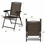 2dekans | Coast 4er set vouwstoelen hochlehner tuinstoel, Ophalen of Verzenden, Zo goed als nieuw
