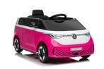 Kinderauto Roze, Volkswagen iD BUZZZ, 12V, RC, 1jr garantie, Ophalen of Verzenden, Nieuw, Afstandsbediening