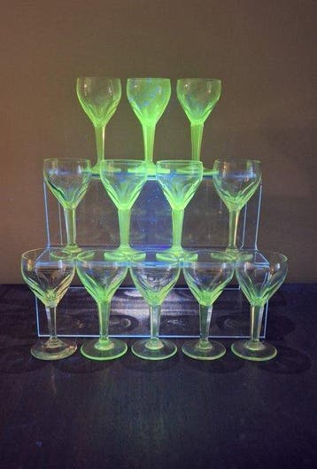 Verreries Doyen - Drinkset (12) - Art-Deco Likeurkelken