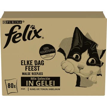 Purina Felix Elke Dag Feest Mix Selectie met tonijn, kabe..., Dieren en Toebehoren, Verzenden, Kat