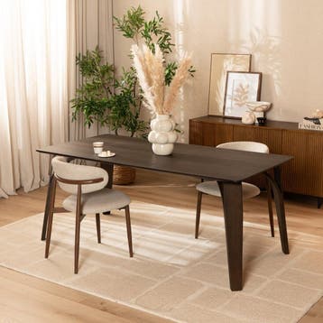 50% Korting: Eettafel Flint walnoot 240 x 100 cm, Huis en Inrichting, Ophalen, Eikenhout, Scandinavisch, Zo goed als nieuw