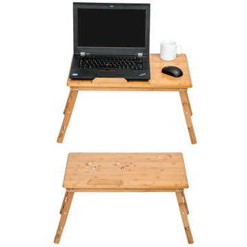 Houten laptoptafel, in hoogte verstelbaar, 55x35x26cm, Verzenden, Nieuw