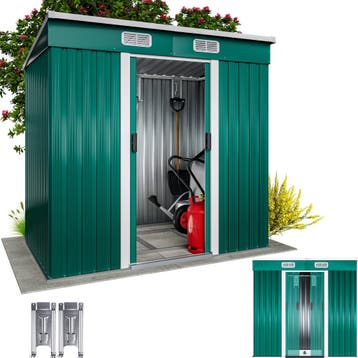 Tuinhuis Groen Metaal 200x125x180cm (Voor in Huis), Verzenden, Nieuw