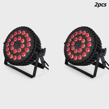 Professionele LED Par Light Set (2 stuks) - 24x18W RGBWA UV, Verzenden, Nieuw