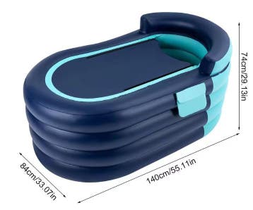 Groot zwembad met ergonomische rugleuning en oplaadbare pomp, Verzenden, Nieuw